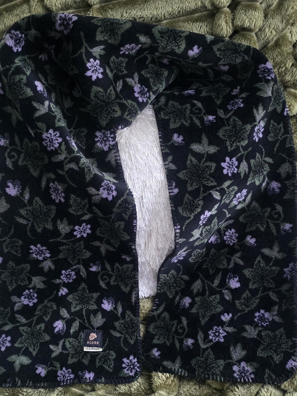 L.L.Bean X Acorn Fleece Granny Floral Fleece Outdoor Scarf